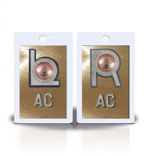 2" Height Non Sticky Positioning Xray Markers- Brushed Gold Metallic